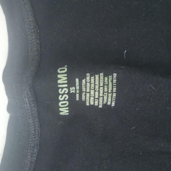Mossimo 100% Cotton S/S Sweatshirt Black XS - Picture 9 of 10
